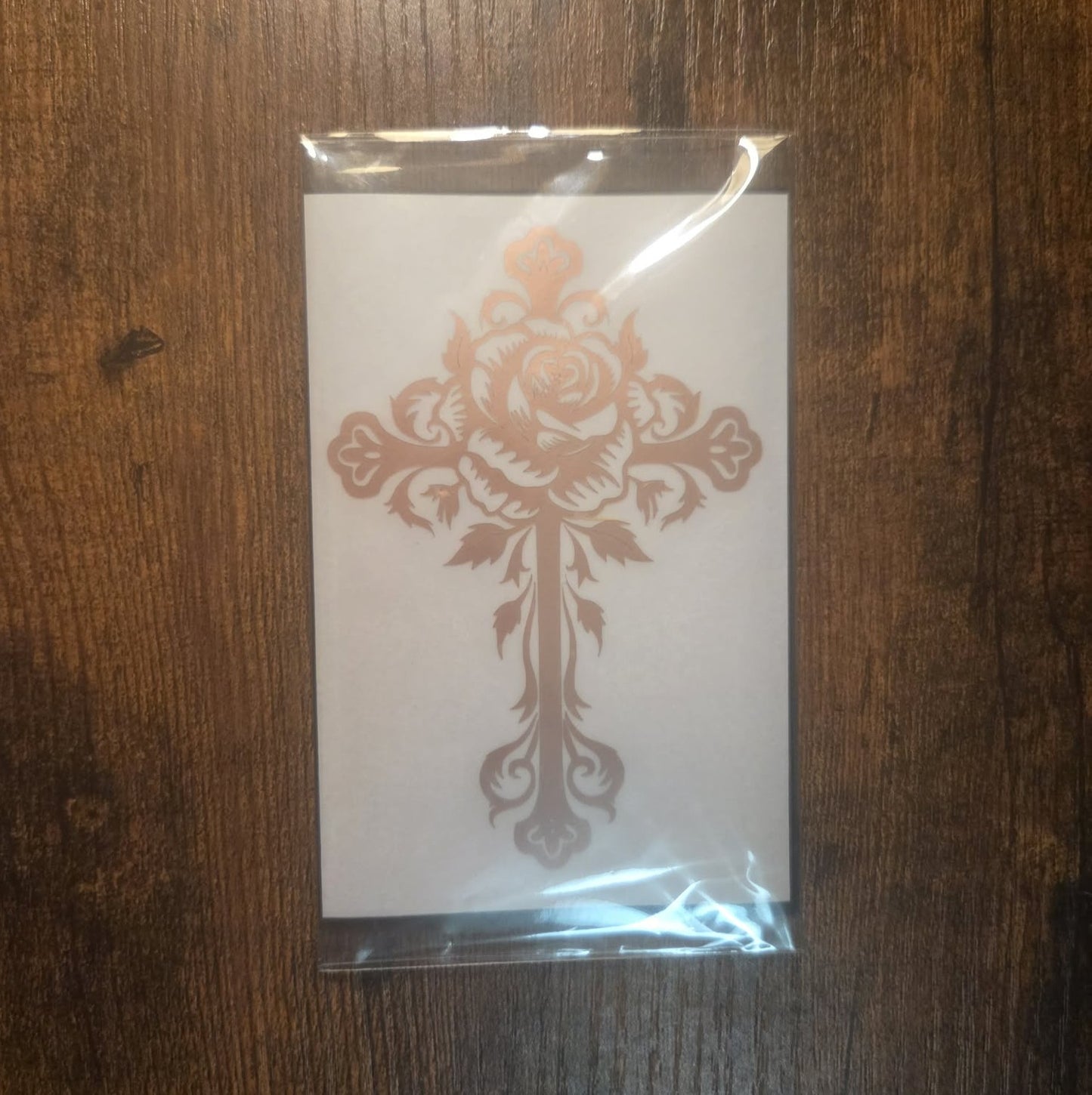 Rose Cross Decal